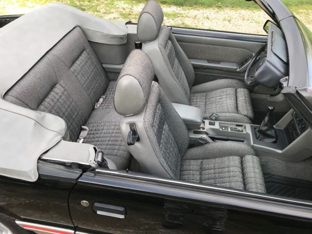 1988 Black w Silver Ford Mustang Convertible
