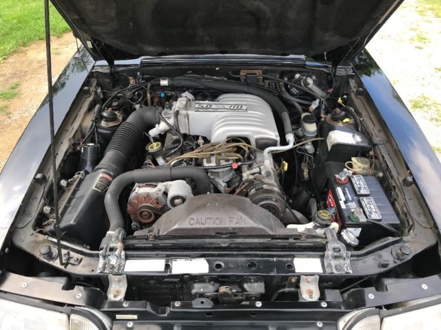 1988 Black w Silver Ford Mustang Convertible