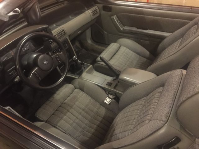 1988 Black Ford Mustang Convertible
