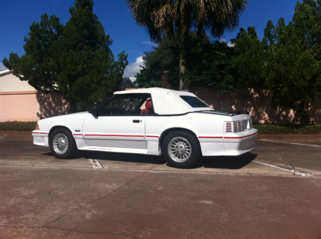 1988 White Ford Mustang Convertible