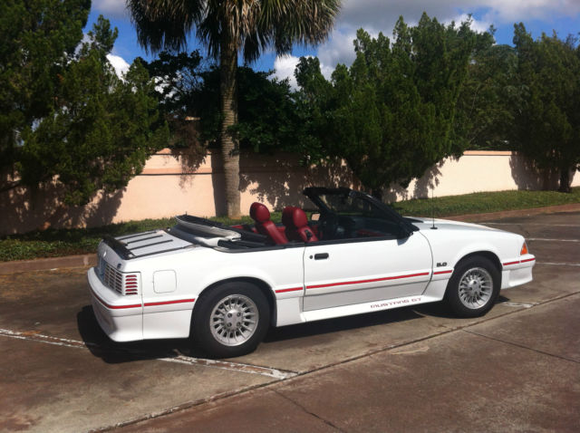 1988 White Ford Mustang Convertible