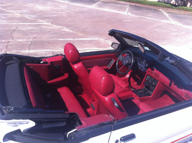 1988 White Ford Mustang Convertible