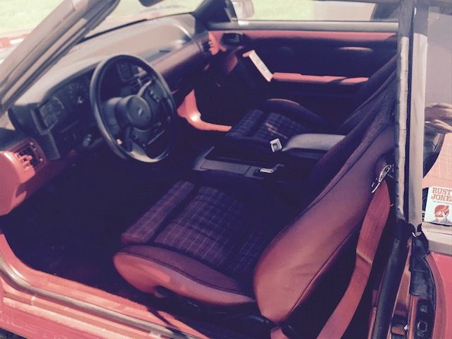 1988 Red Ford Mustang Convertible