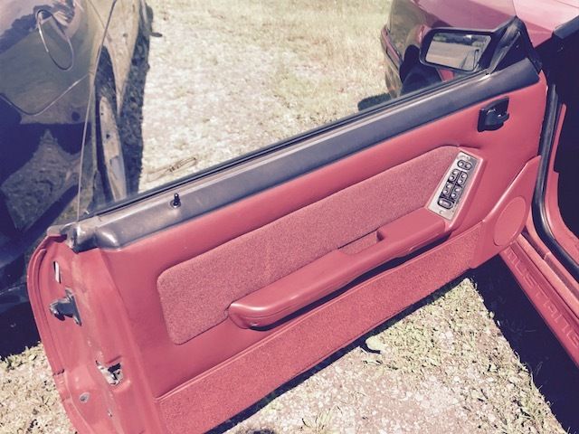 1988 Red Ford Mustang Convertible