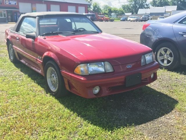1988 Red Ford Mustang Convertible
