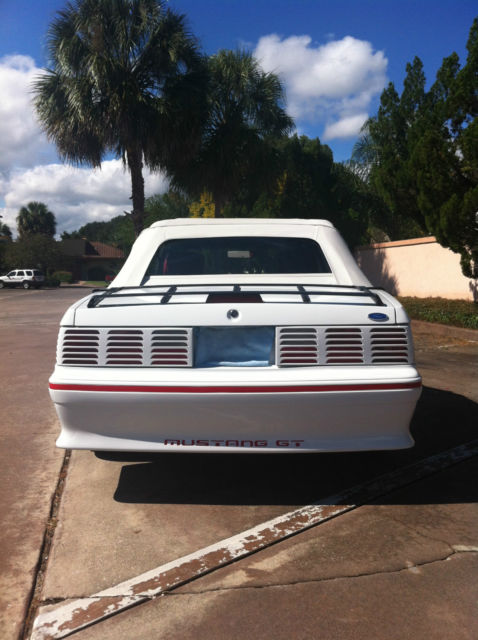 1988 White Ford Mustang Convertible