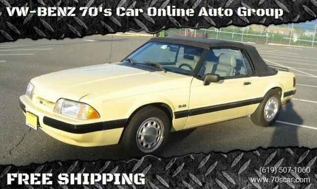 1988 White Ford Mustang Convertible