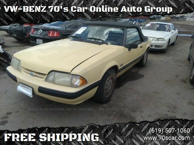 1988 White Ford Mustang Convertible