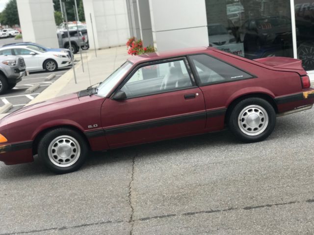 1988 Red Ford Mustang Hatchback