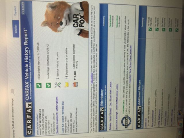 1988 Red Ford Mustang Hatchback