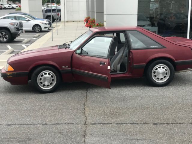 1988 Red Ford Mustang Hatchback