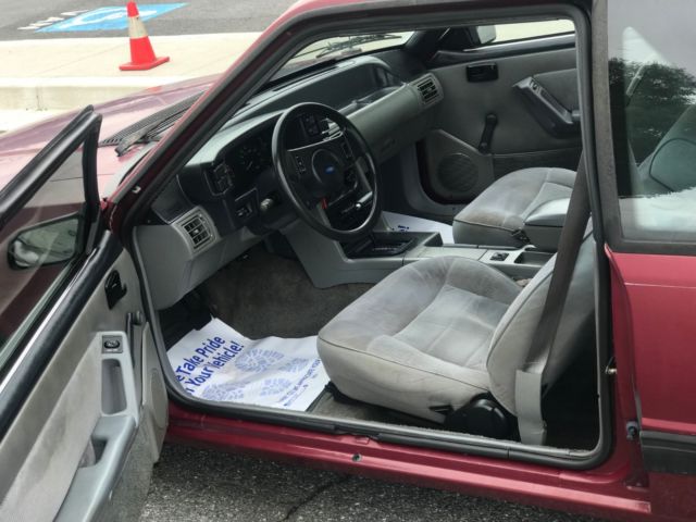 1988 Red Ford Mustang Hatchback