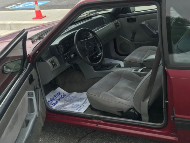 1988 Red Ford Mustang Hatchback