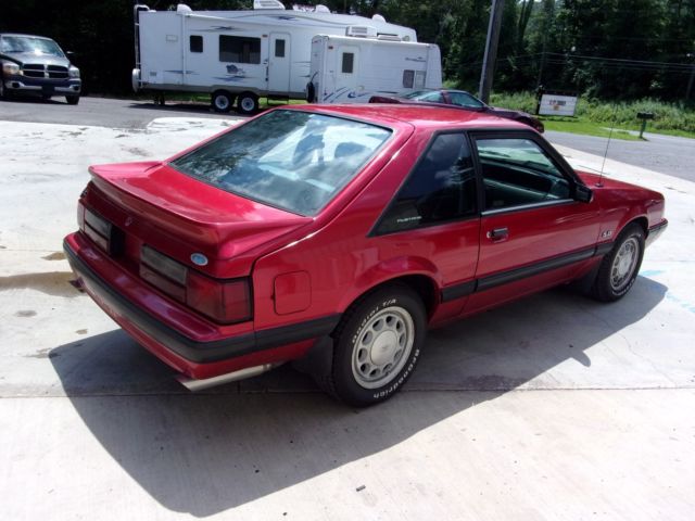 1988 Red Ford Mustang Hatchback