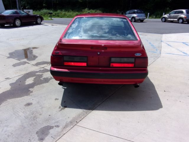 1988 Red Ford Mustang Hatchback