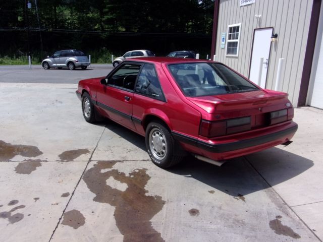 1988 Red Ford Mustang Hatchback