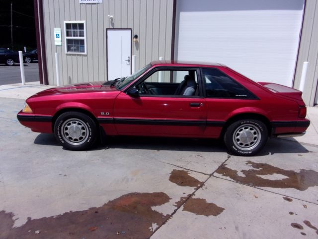 1988 Red Ford Mustang Hatchback