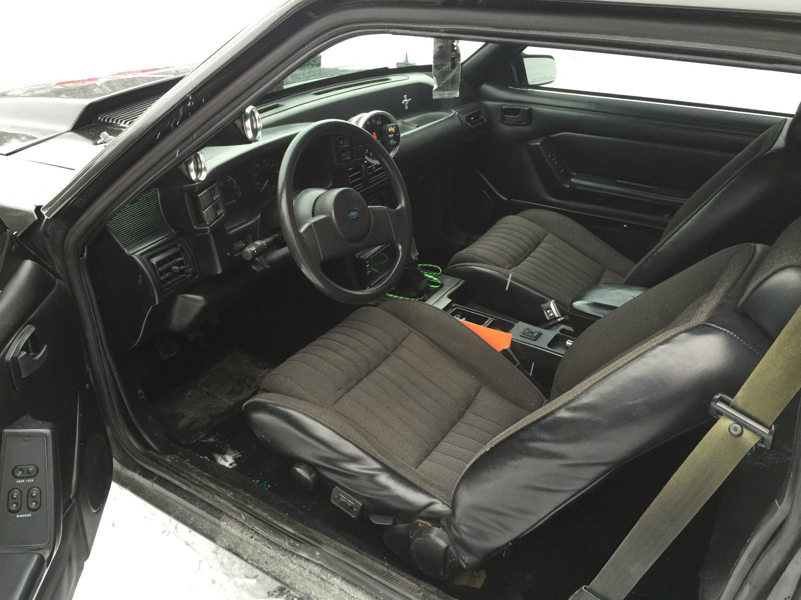 1988 Black Ford Mustang Sedan