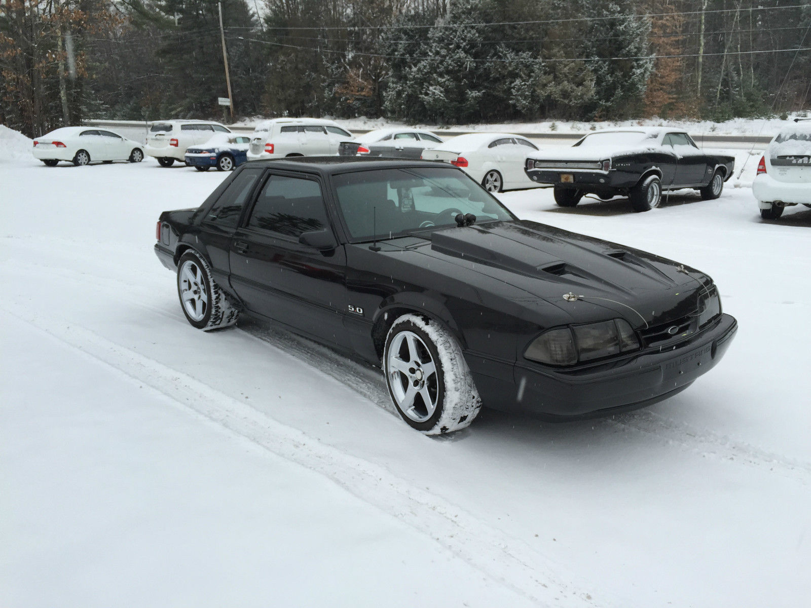 1988 Black Ford Mustang Sedan