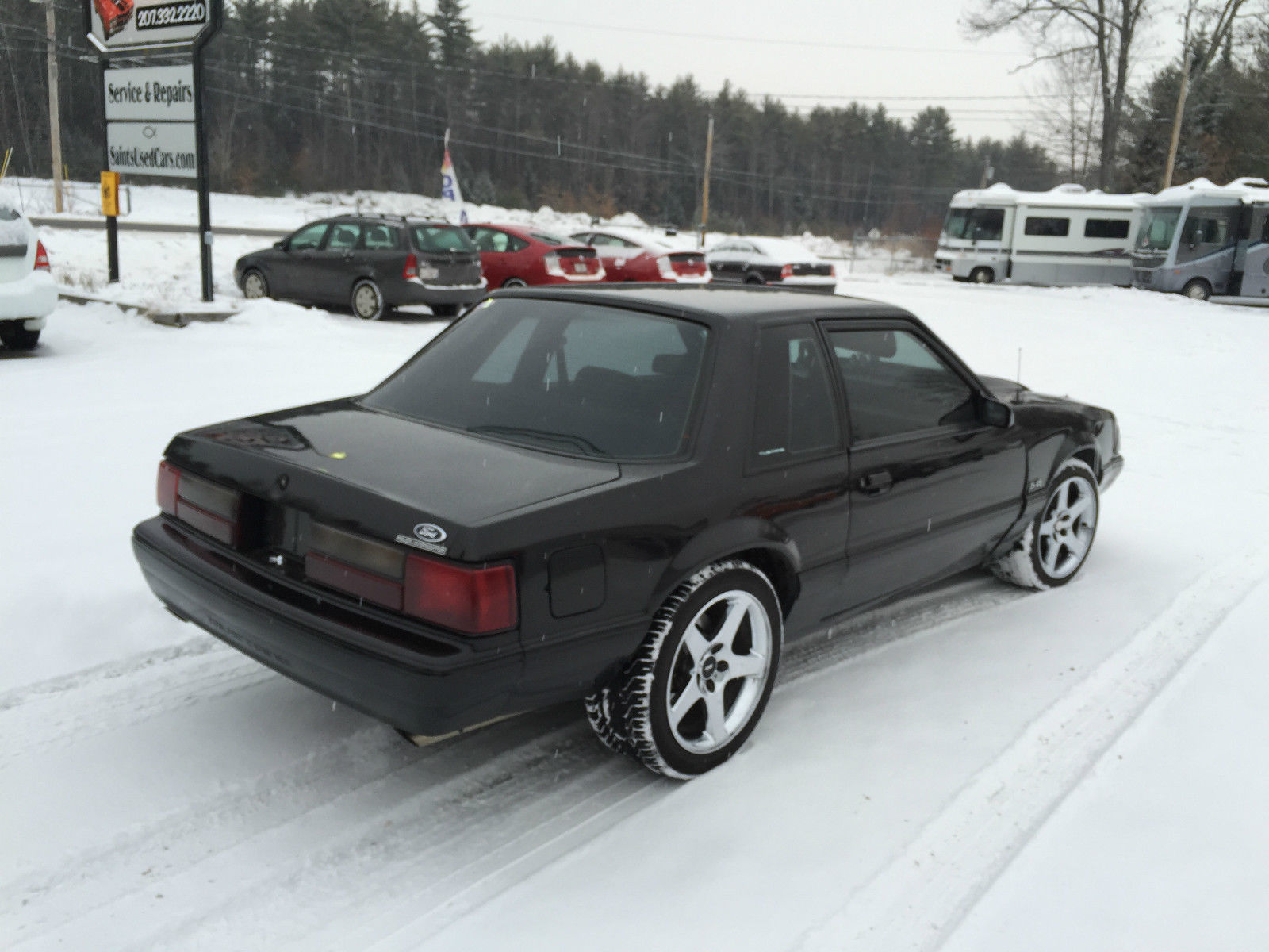 1988 Black Ford Mustang Sedan