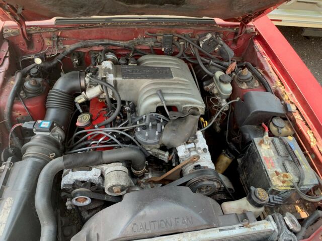 1988 Red Ford Mustang