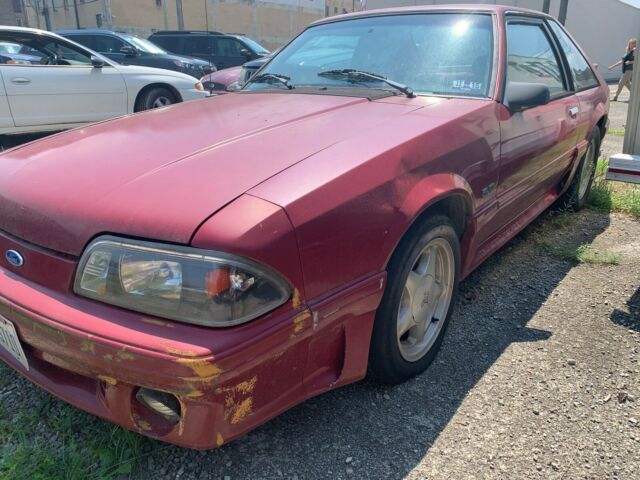 1988 Red Ford Mustang