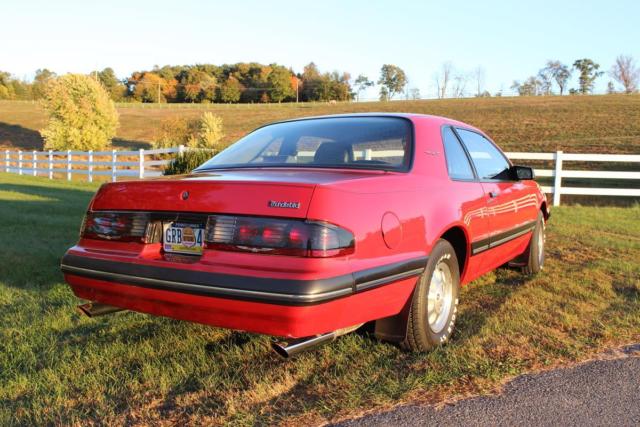 1988 Red Ford Thunderbird Coupe