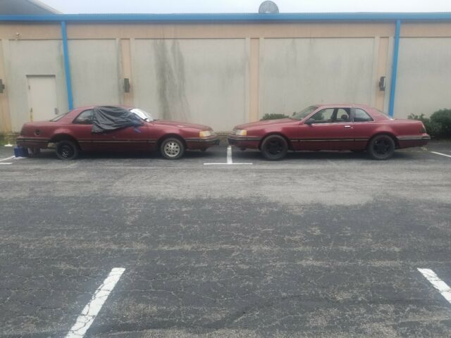 1988 Maroon Ford Thunderbird Coupe
