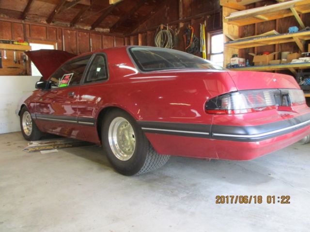 1988 burgandy Ford Thunderbird Turbo Coupe