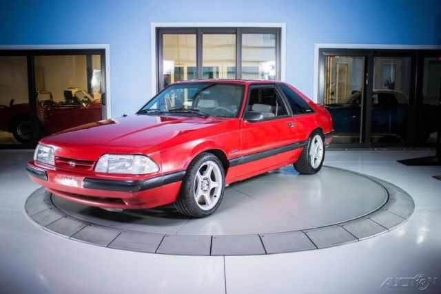 1988 Red Ford Mustang Hatchback
