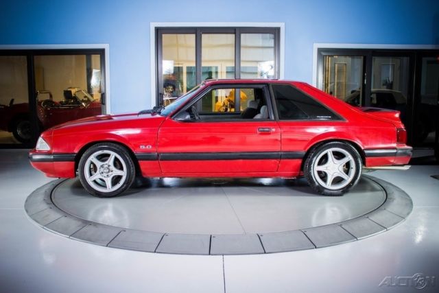 1988 Red Ford Mustang Hatchback