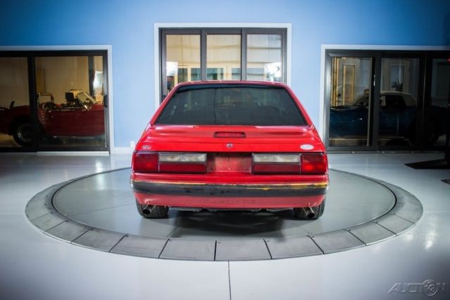 1988 Red Ford Mustang Hatchback