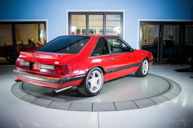 1988 Red Ford Mustang Hatchback