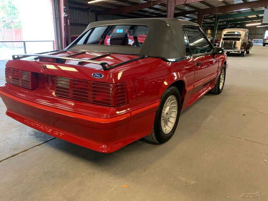 1988 Red Ford Mustang Convertible