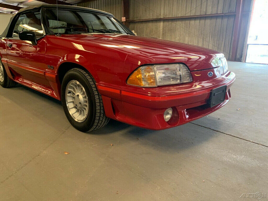 1988 Red Ford Mustang Convertible
