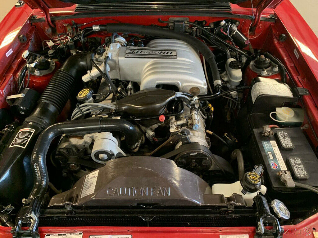 1988 Red Ford Mustang Convertible