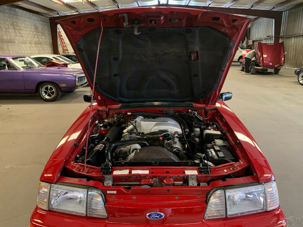 1988 Red Ford Mustang Convertible