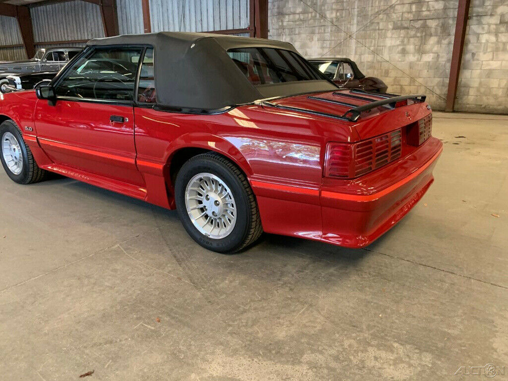 1988 Red Ford Mustang Convertible