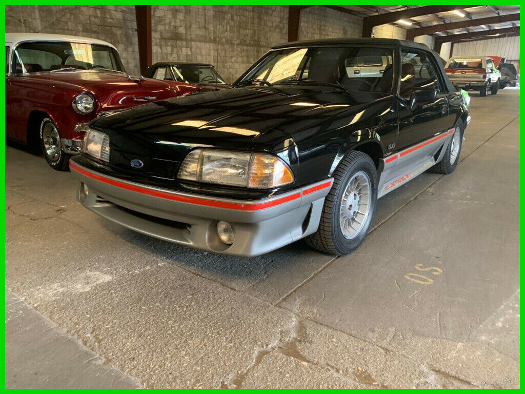 1988 Black Ford Mustang Convertible