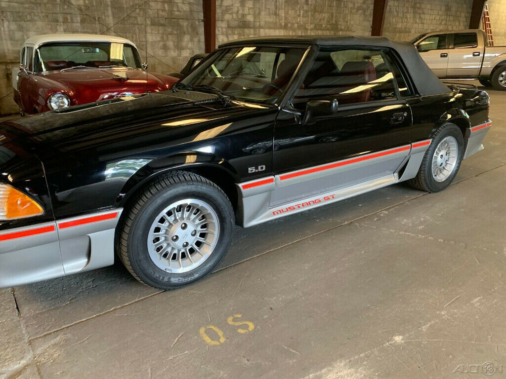 1988 Black Ford Mustang Convertible