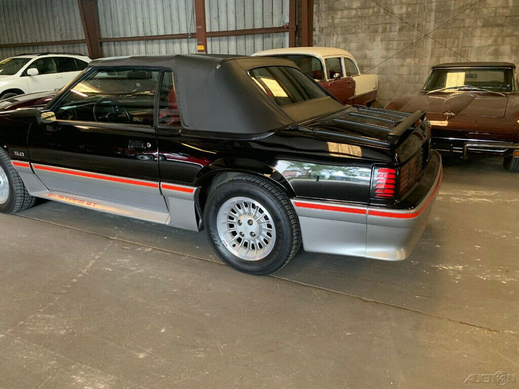 1988 Black Ford Mustang Convertible