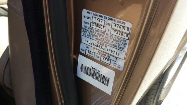 1988 Gold Jaguar XJS Coupe