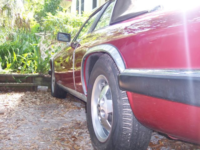 1988 claret red Jaguar XJS Convertible with targa tops