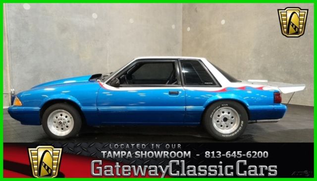 1988 Blue Ford Mustang Sedan