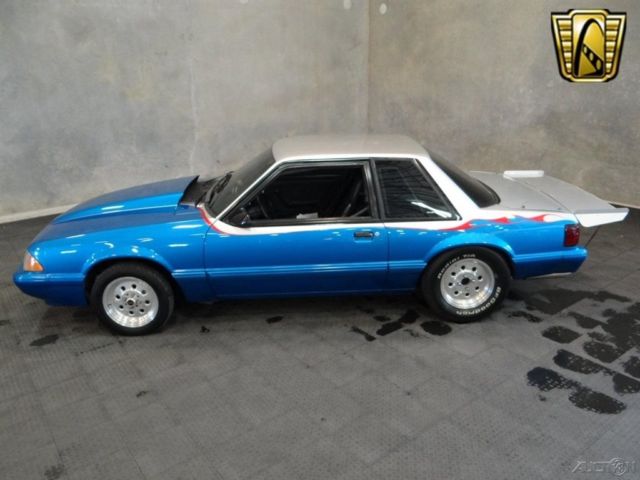1988 Blue Ford Mustang Sedan
