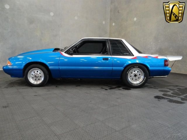 1988 Blue Ford Mustang Sedan