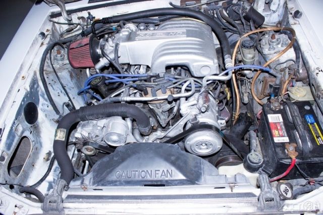 1988 White Ford Mustang Hatchback