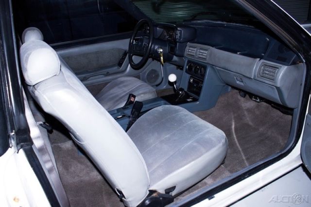 1988 White Ford Mustang Hatchback