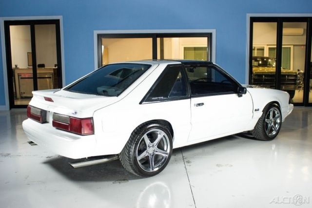 1988 White Ford Mustang Hatchback