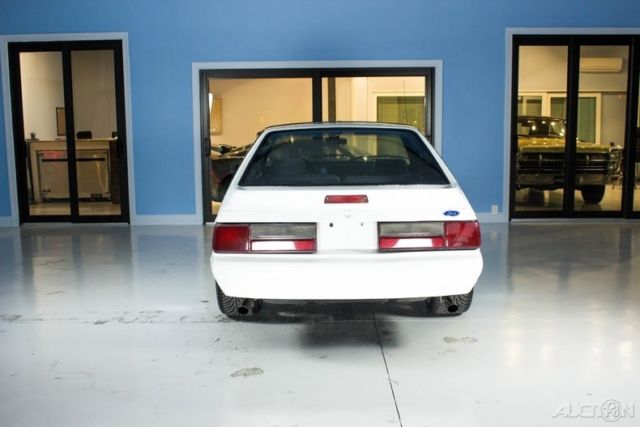 1988 White Ford Mustang Hatchback